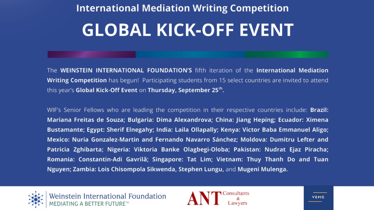 Admission Confirmed: Join the Global Kickoff Mediation Competition On Sep 25th 2025